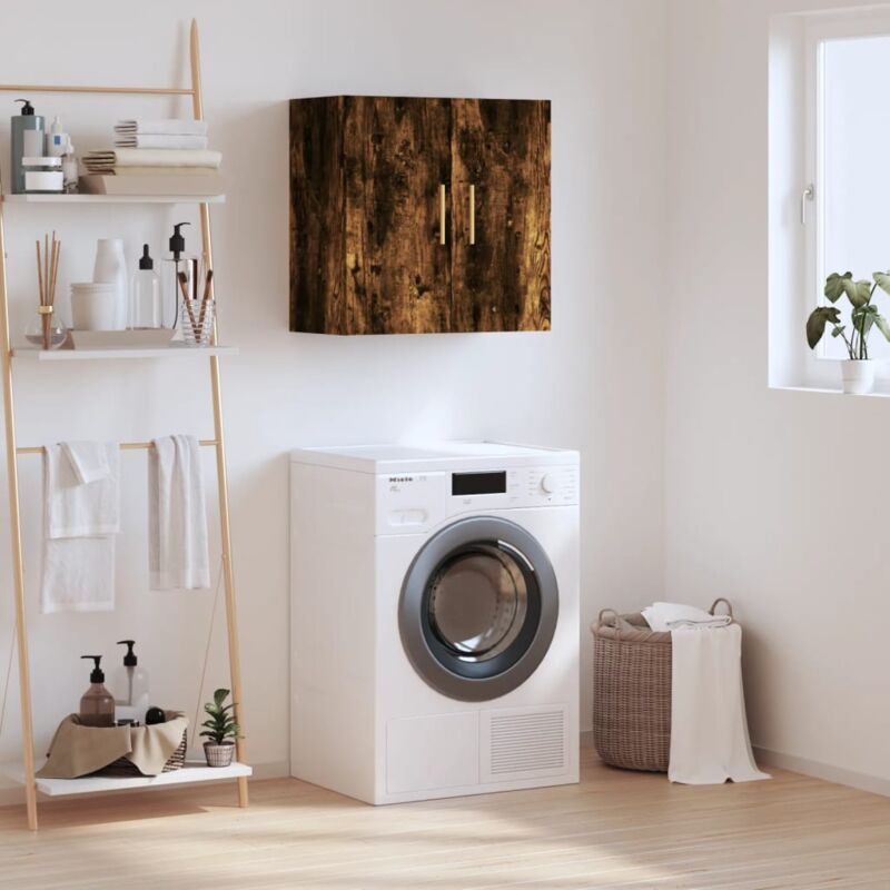 foto del prodotto armadietto a muro rovere fumo 60x31x60 cm in legno multistrato vidaxl