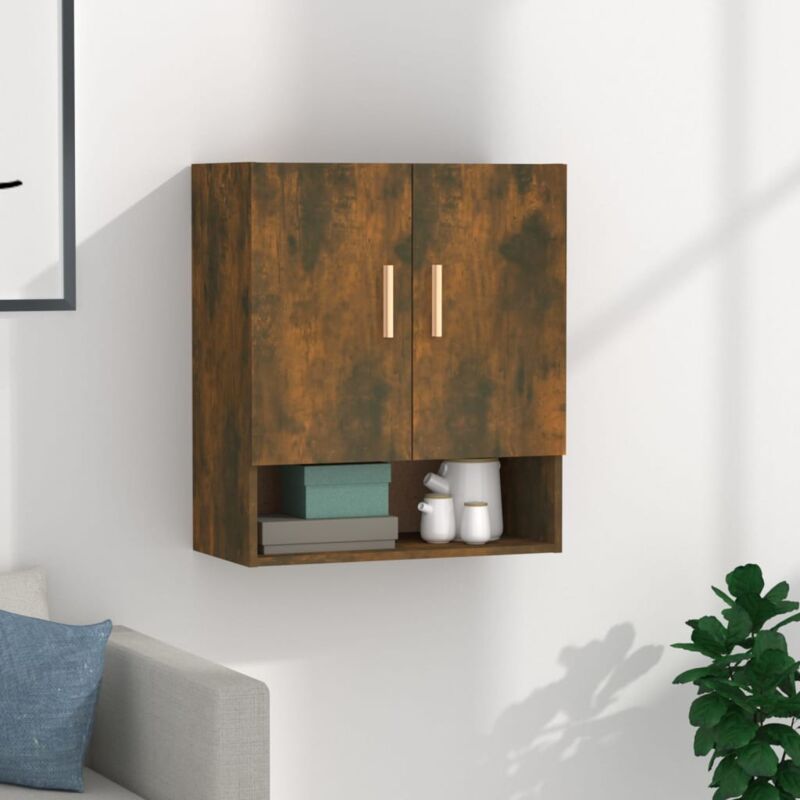 foto del prodotto armadietto a muro rovere fumo 60x31x70 cm in legno multistrato vidaxl
