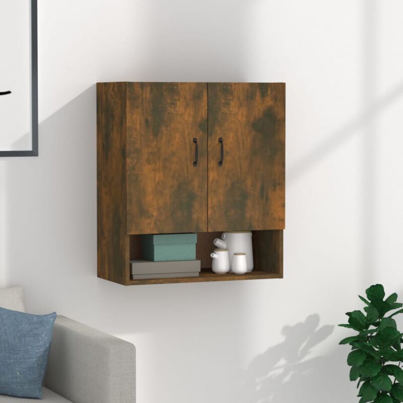 foto del prodotto armadietto a muro rovere fumo 60x31x70 cm in legno multistrato vidaxl