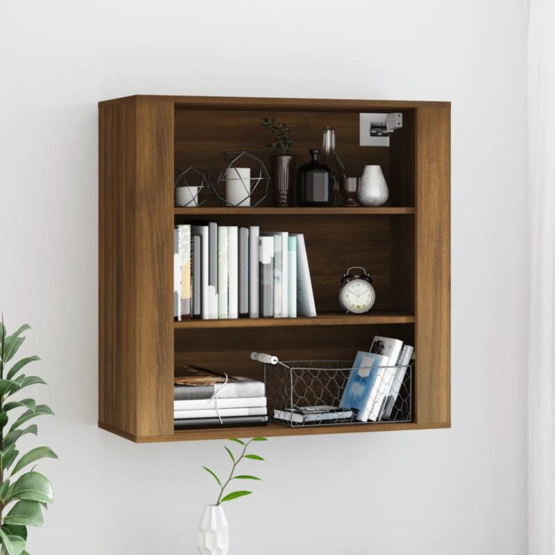 foto del prodotto armadietto a muro rovere marrone 80x33x80 cm legno multistrato vidaxl