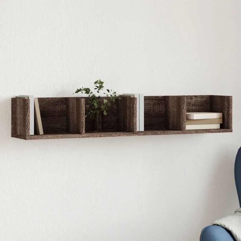 foto del prodotto armadietto a muro rovere marrone 99x18x16,5cm legno multistrato vidaxl