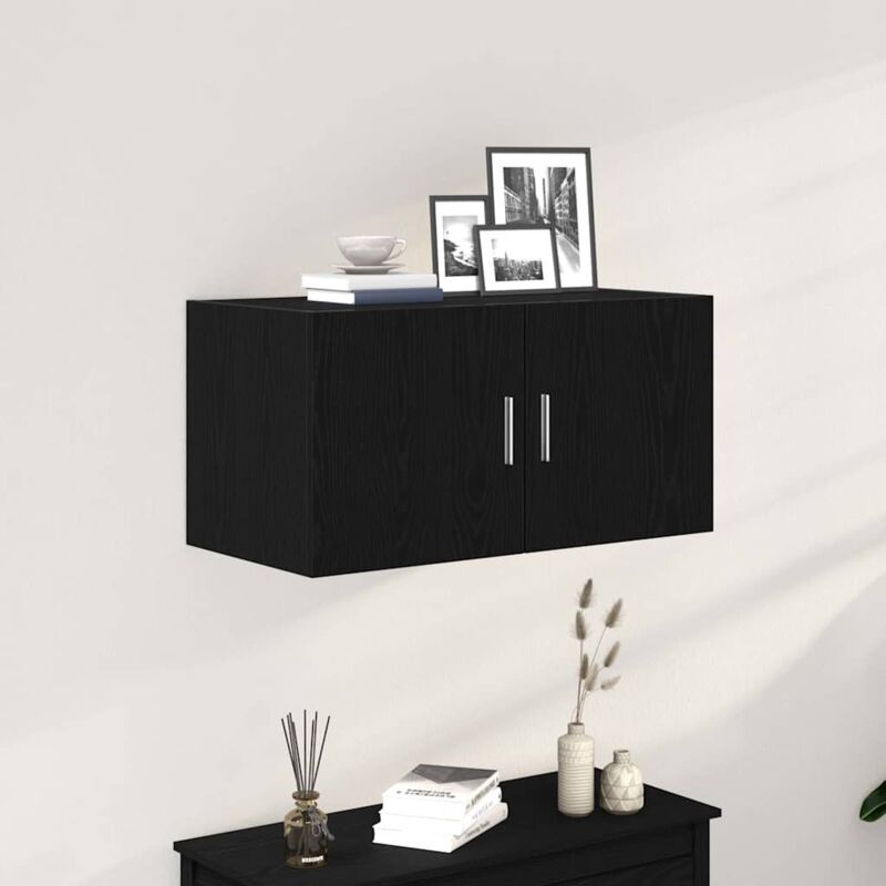foto del prodotto armadietto a muro rovere nero 80x39x40 cm in truciolato vidaxl