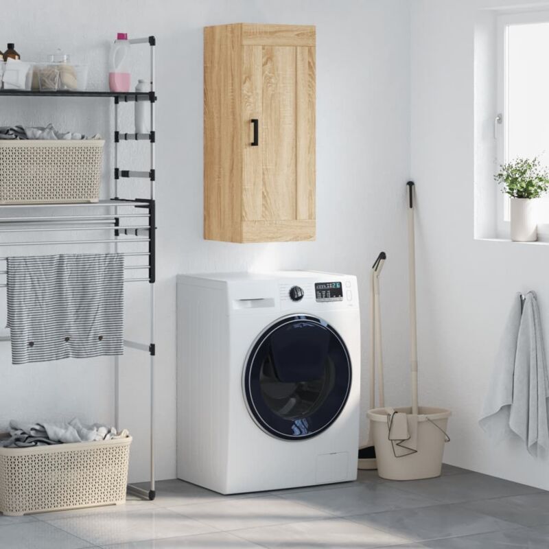 foto del prodotto armadietto a muro rovere sonoma 34,5x34x90 cm legno multistrato vidaxl