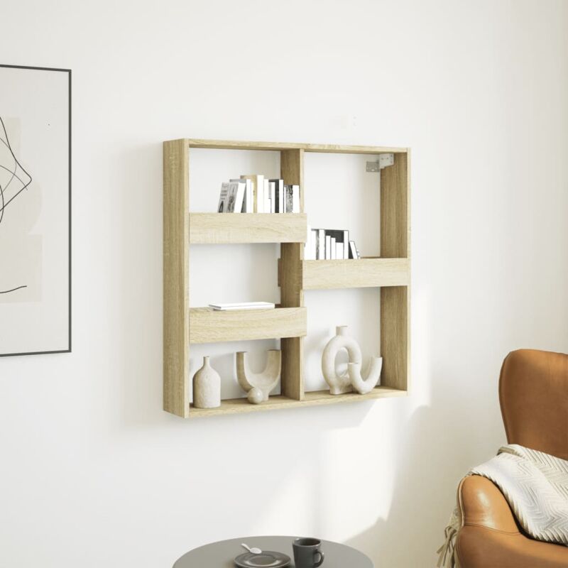 foto del prodotto armadietto a muro rovere sonoma 80x15x80 cm legno multistrato vidaxl