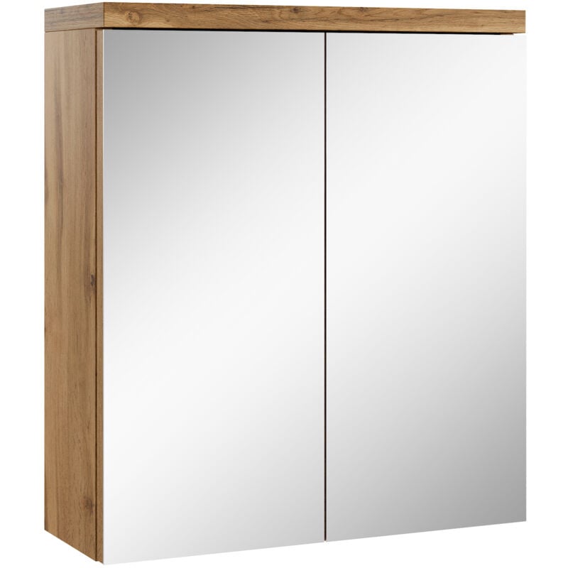 foto del prodotto armadietto a specchio toledo 60 x 60cm rovere specchio armadietto bagno