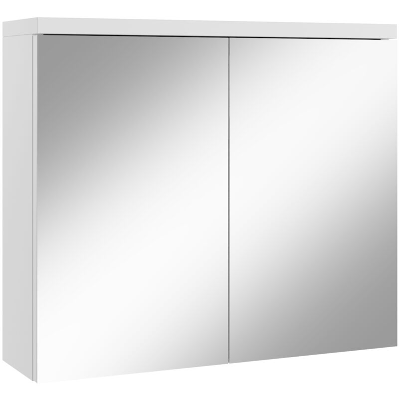 foto del prodotto armadietto a specchio toledo 80 x 60cm bianco specchio armadietto bagno