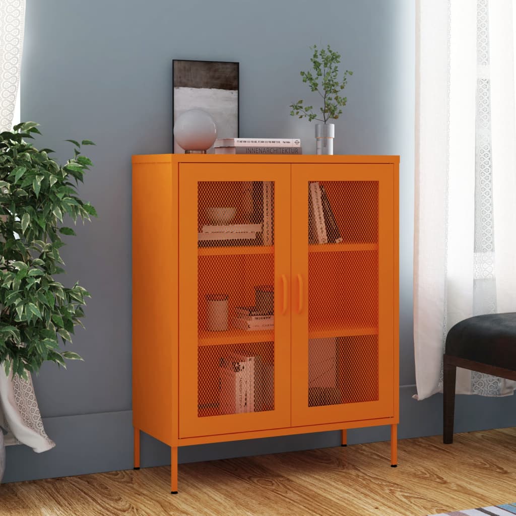 foto del prodotto armadietto arancione 80x35x101,5 cm in acciaio cod mxl 42708
