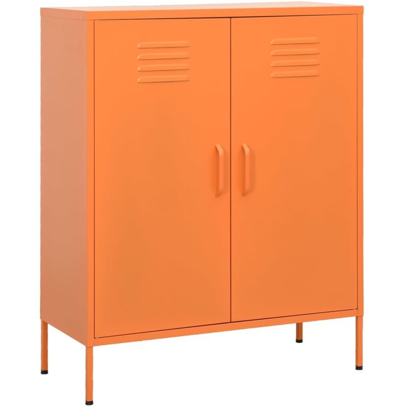 foto del prodotto armadietto arancione 80x35x101,5 cm in acciaio vidaxl