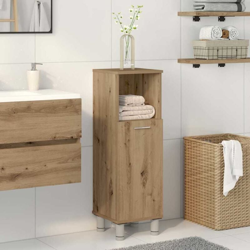 foto del prodotto armadietto bagno artigianale 30x30x95 cm in legno multistrato vidaxl