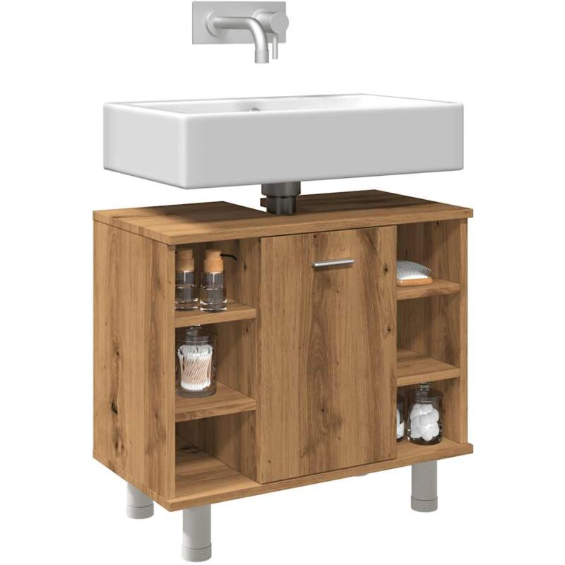 foto del prodotto armadietto bagno artigianale 60x32x53,5 cm legno multistrato vidaxl