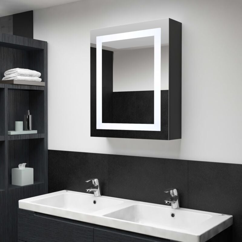 foto del prodotto armadietto bagno con specchio e led 50x13x70 cm vidaxl