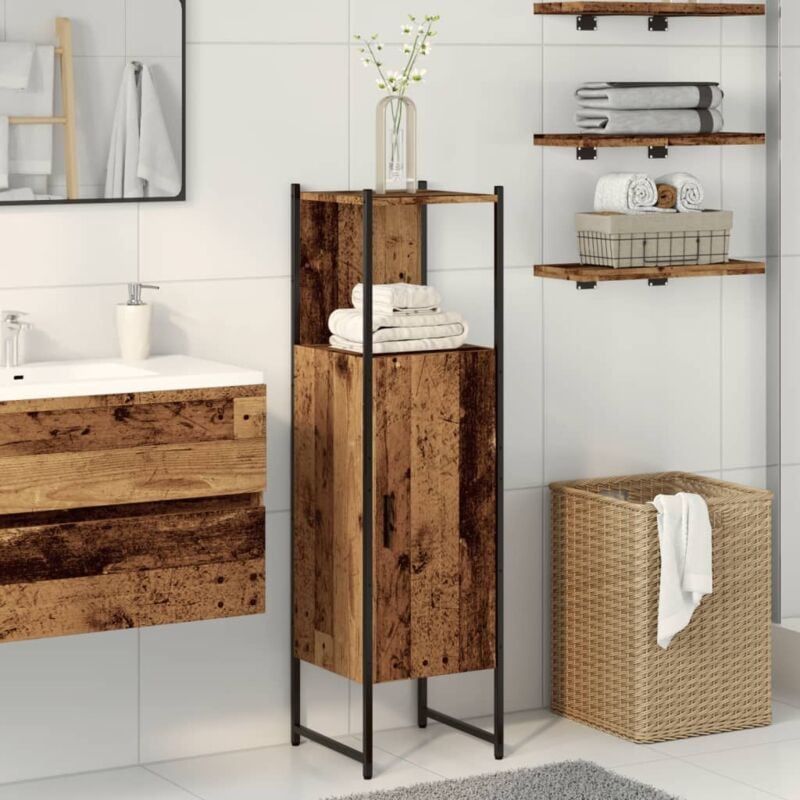 foto del prodotto armadietto bagno legno antico 33x33x120,5 cm legno multistrato vidaxl