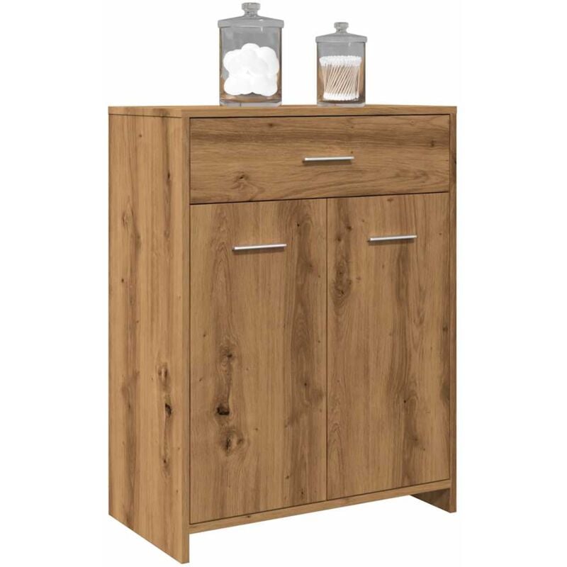 foto del prodotto armadietto bagno rovere 60x33x80 cm legno tecnico vidaxl
