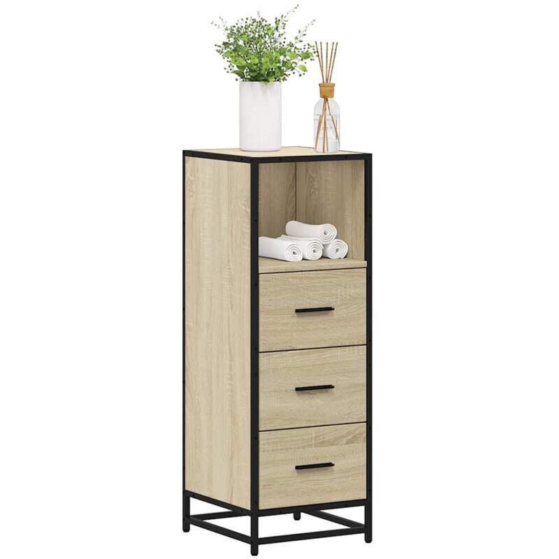 foto del prodotto armadietto bagno rovere sonoma 35x37,5x100 cm legno multistrato vidaxl