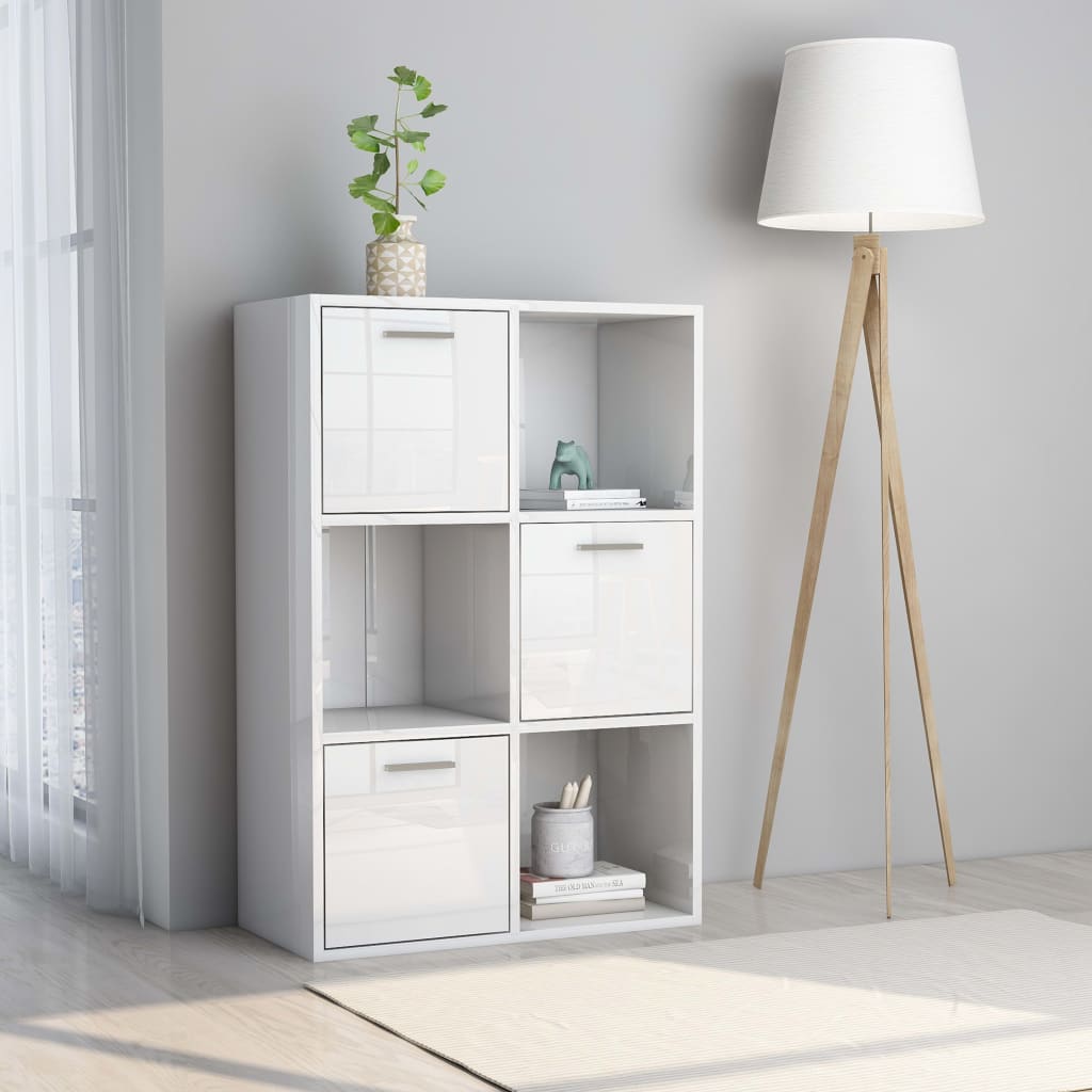 foto del prodotto armadietto bianco lucido 60x29,5x90 cm in truciolato cod mxl 11763