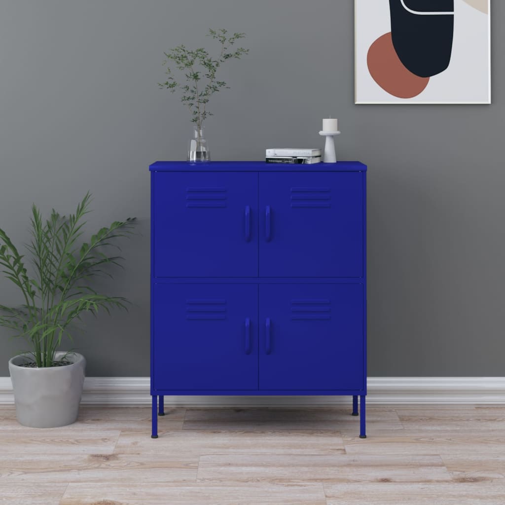 foto del prodotto armadietto blu marino 80x35x101,5 cm in acciaio