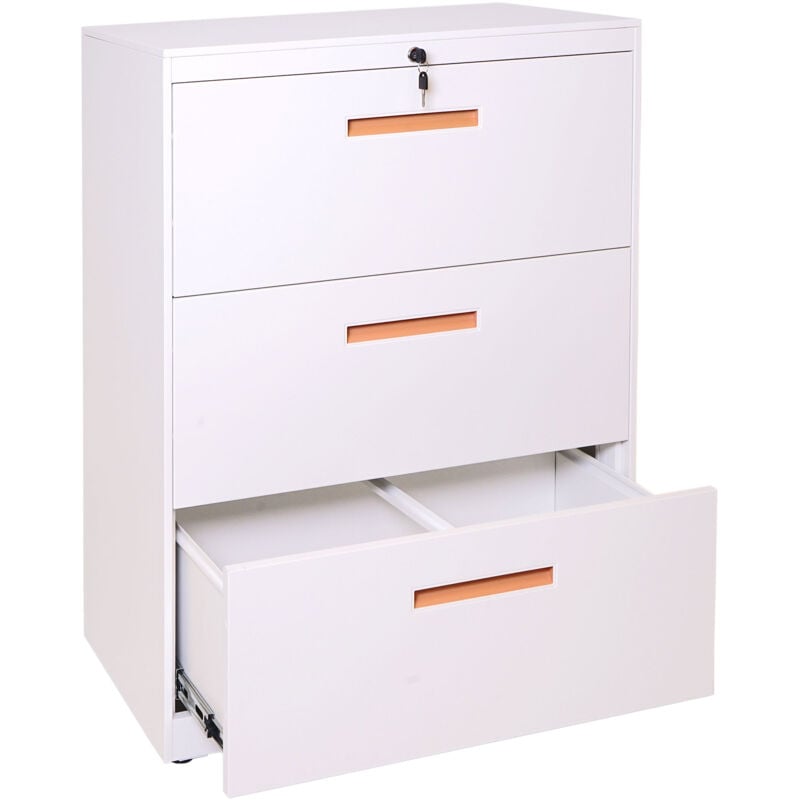 foto del prodotto armadietto cassettiera classificatore ufficio boston hhg 042 acciaio 46x76x103cm bianco