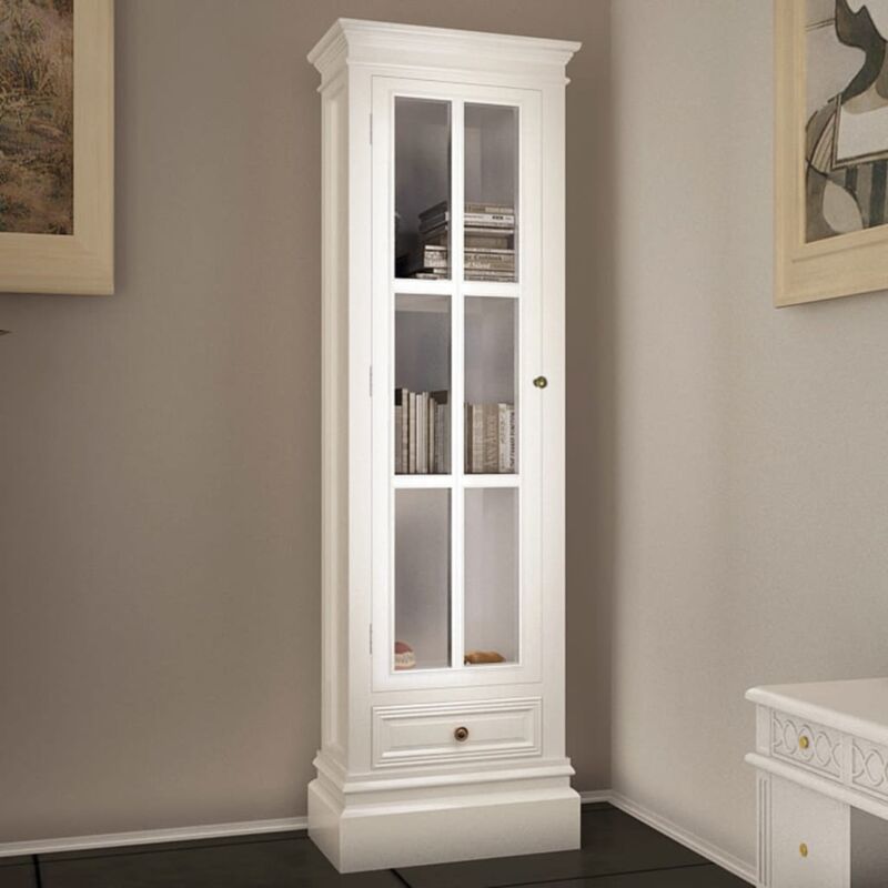 foto del prodotto armadietto con libreria elegante con 3 scaffali bianco in legno vidaxl 179799