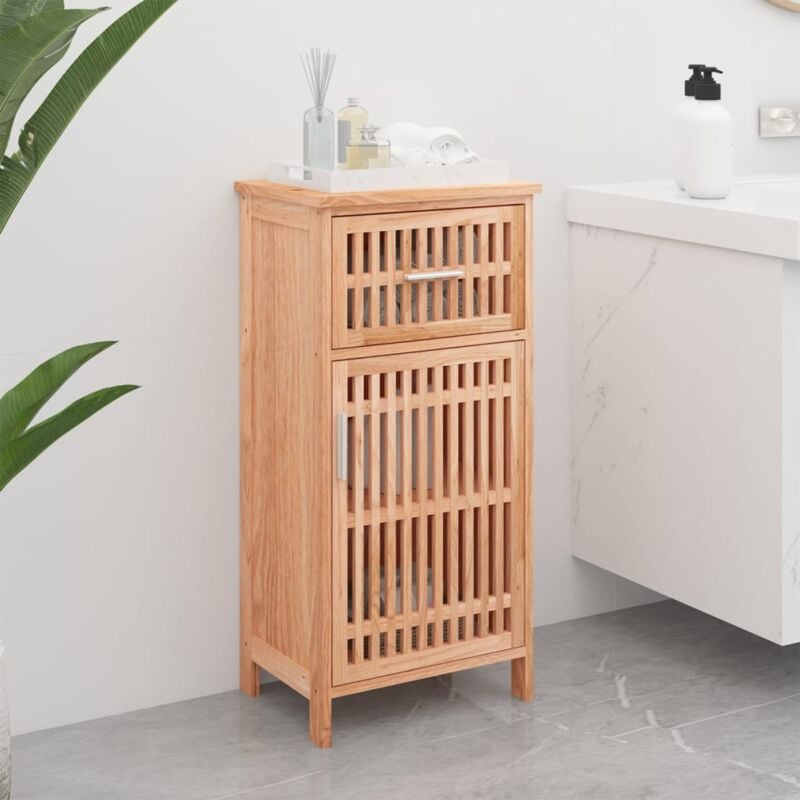 foto del prodotto armadietto da bagno 42x29x82 cm in legno massello di noce vidaxl