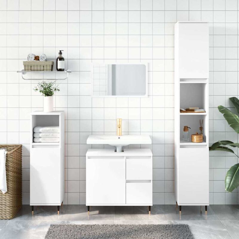 foto del prodotto armadietto da bagno bianco 65x33x60 cm in legno multistrato vidaxl
