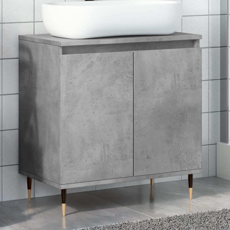 foto del prodotto armadietto da bagno grigio cemento 58x33x60cm in truciolato vidaxl