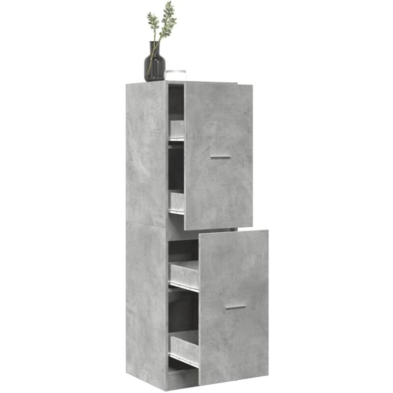 foto del prodotto armadietto da farmacia grigio cemento 40x41x144,5 cm truciolato vidaxl