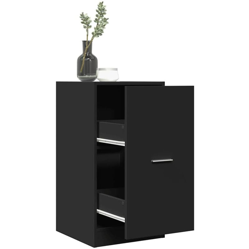 foto del prodotto armadietto da farmacia nero 40x41x77,5 cm in truciolato vidaxl