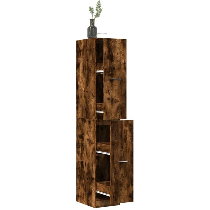 foto del prodotto armadietto da farmacia rovere fumo 30x41x174,5 cm in truciolato vidaxl