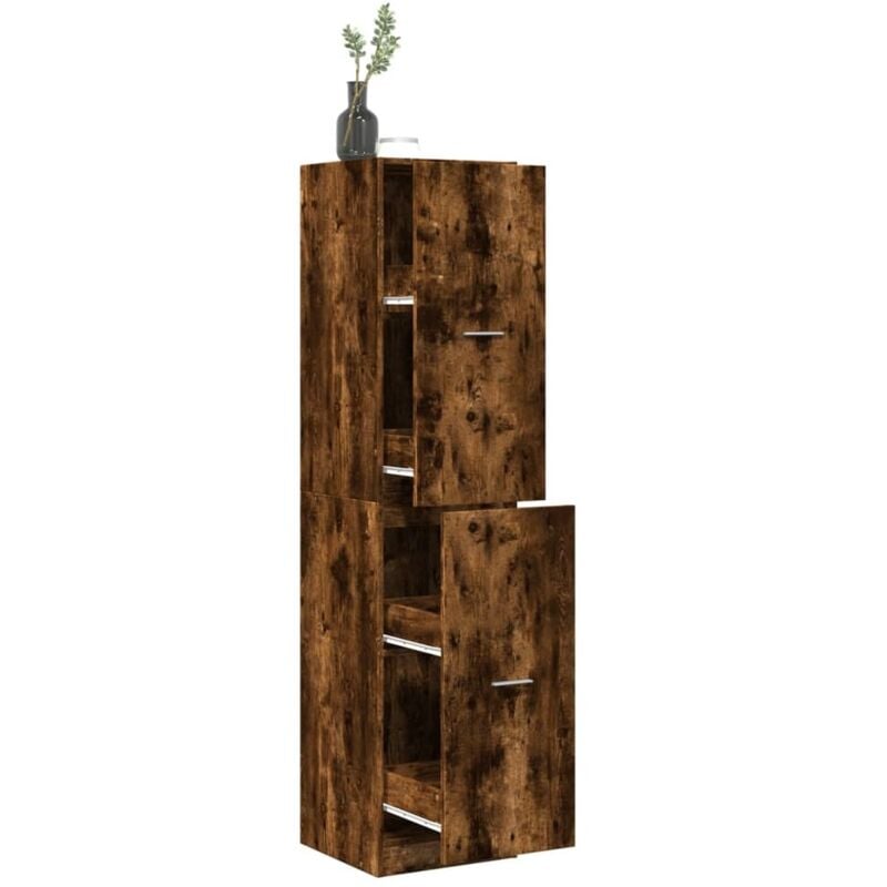 foto del prodotto armadietto da farmacia rovere fumo 40x41x174,5 cm in truciolato - vidaxl