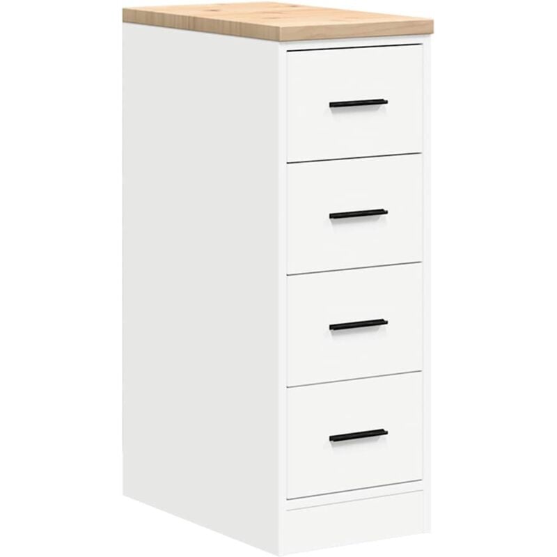 foto del prodotto armadietto da garage bianco 30x51x85 cm legno massello di pino vidaxl