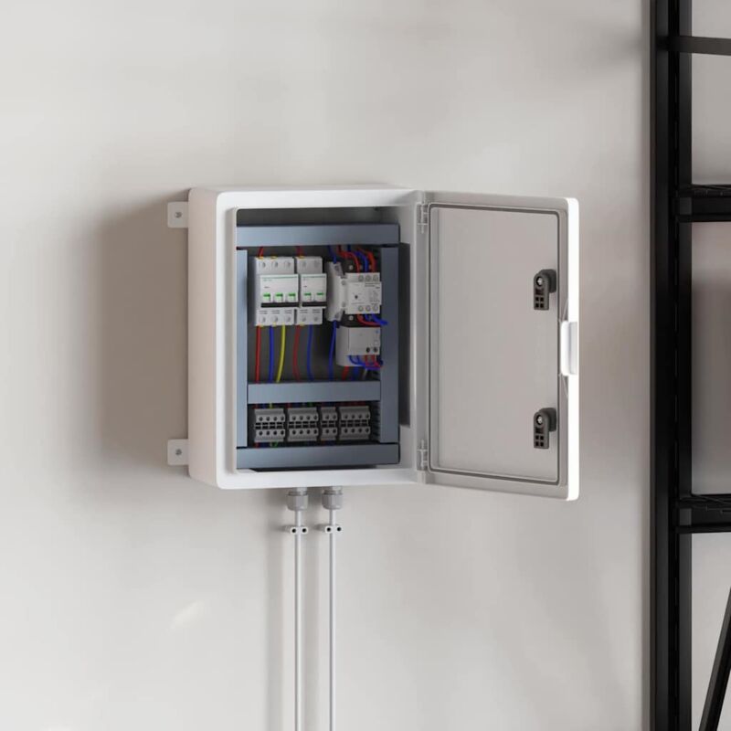 foto del prodotto armadietto di controllo grigio 30 x 16.5 x 40 cm plastica - vidaxl