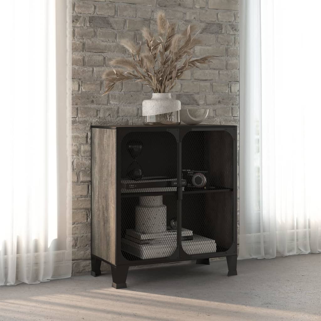 foto del prodotto armadietto grigio 72x36x82 cm in metallo e mdf vidaxl