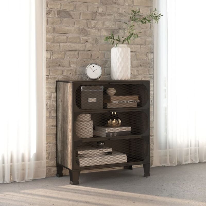 foto del prodotto armadietto grigio 72x36x82 cm in metallo e mdf vidaxl
