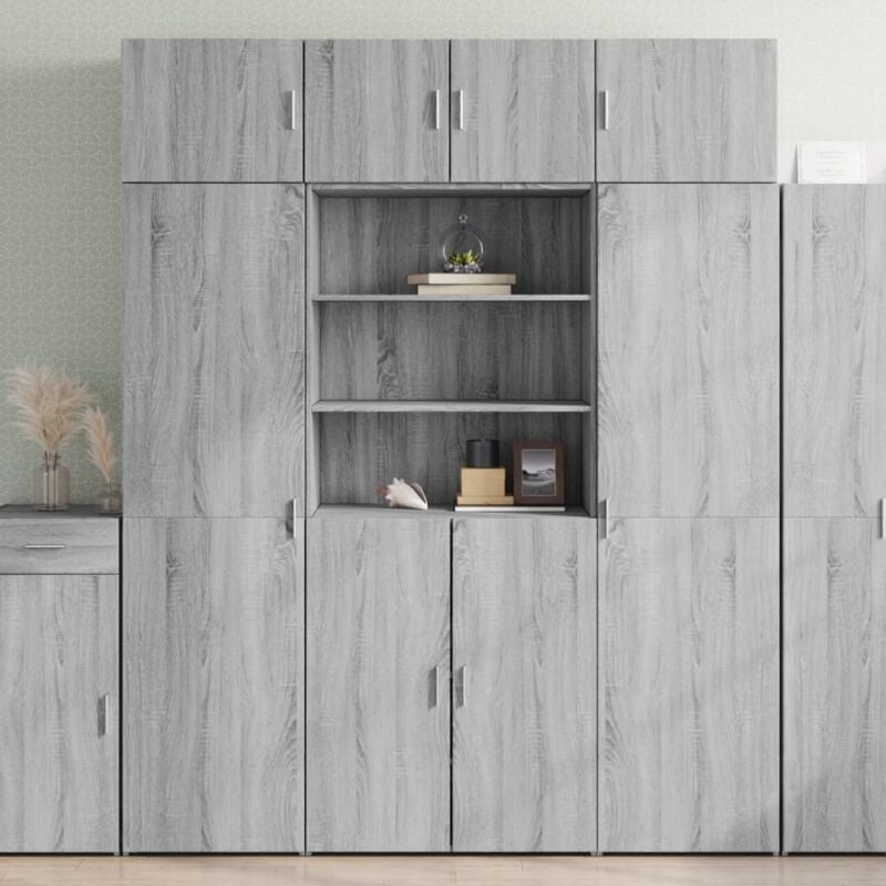 foto del prodotto armadietto grigio sonoma 80x42,5x225 cm in truciolato vidaxl