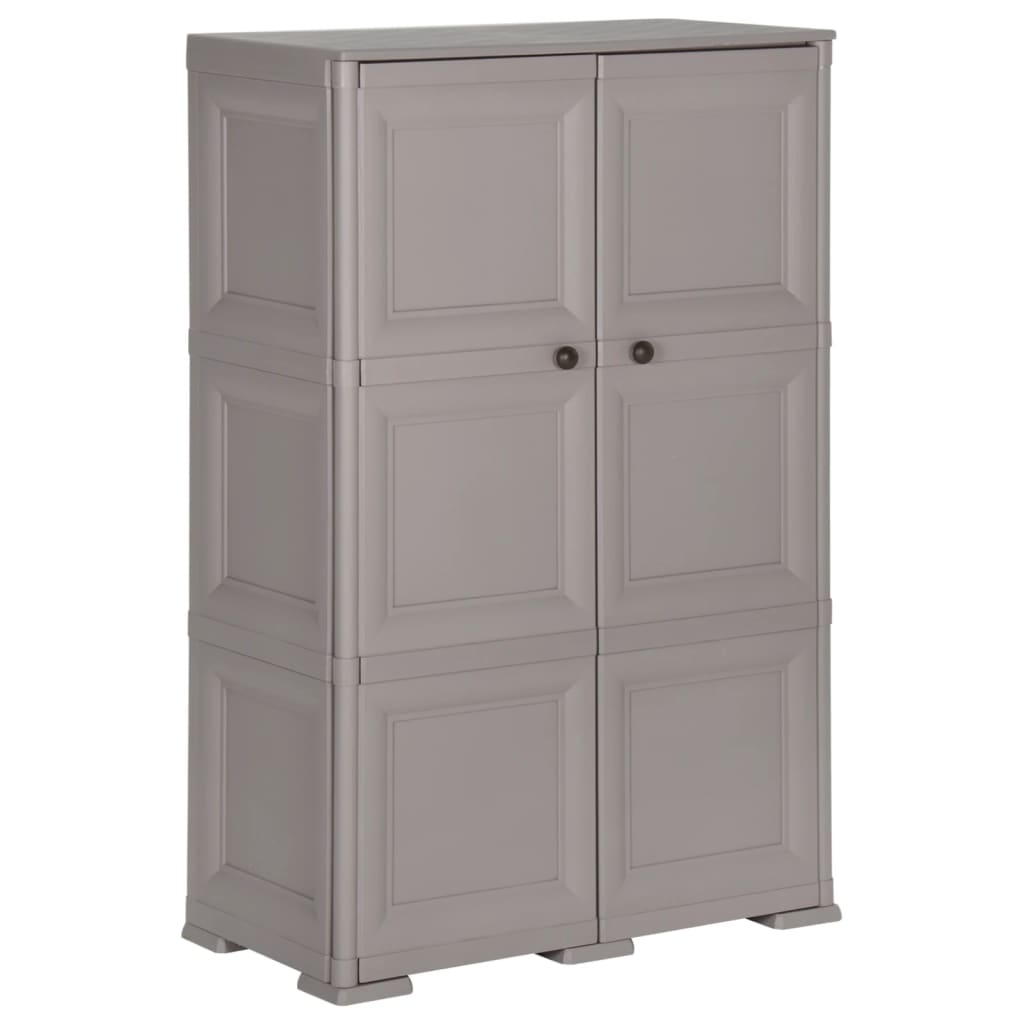 foto del prodotto armadietto in plastica 79x43x125 cm effetto legno grigio cod mxl 43045