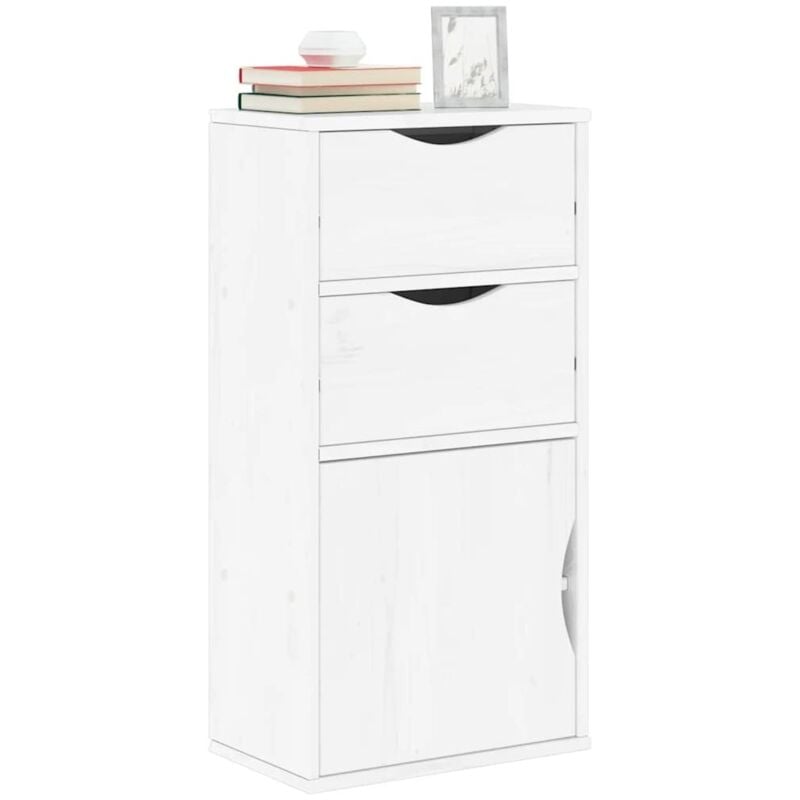 foto del prodotto armadietto laterale con cassetti odda bianco 40x24x79 cm vidaxl