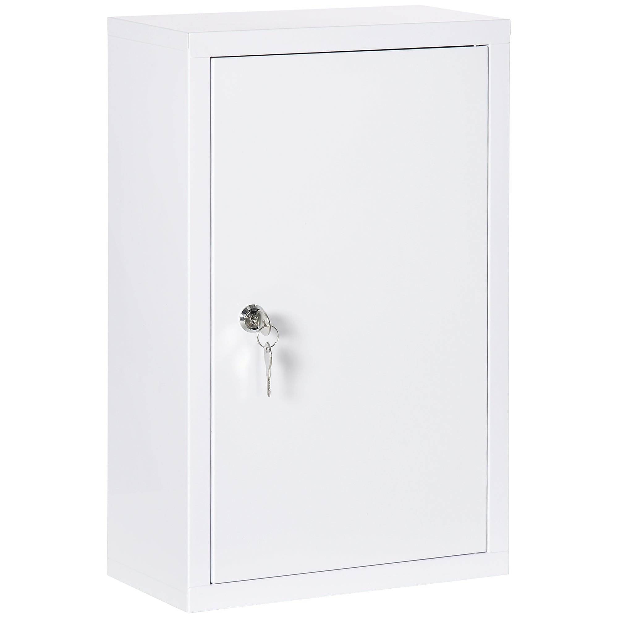 foto del prodotto armadietto medicinali da parete 30x14x46 cm 2 chiavi in acciaio bianco