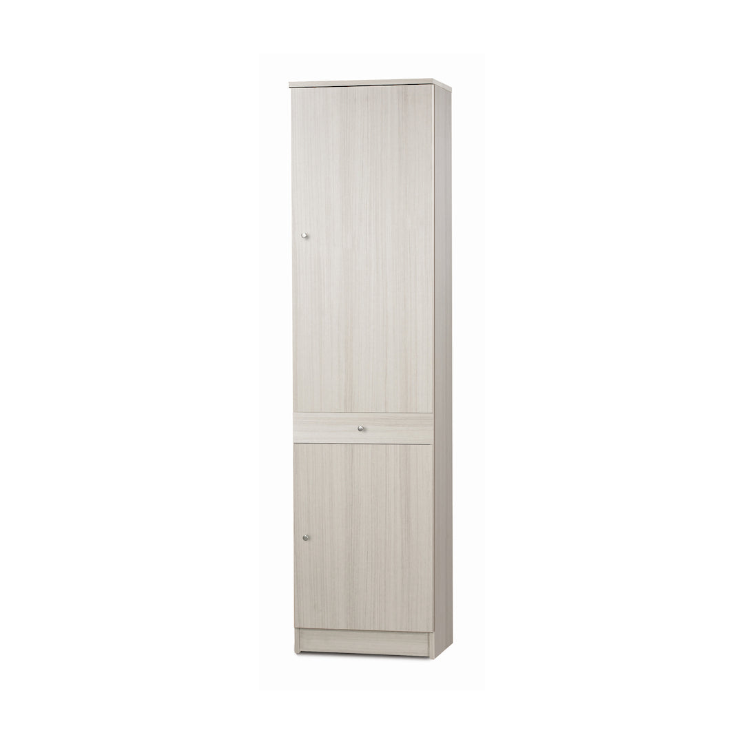 foto del prodotto armadietto mobile 2 ante con 1 cassetto 46x34x183h cm in kit di montaggio colore eucalipto