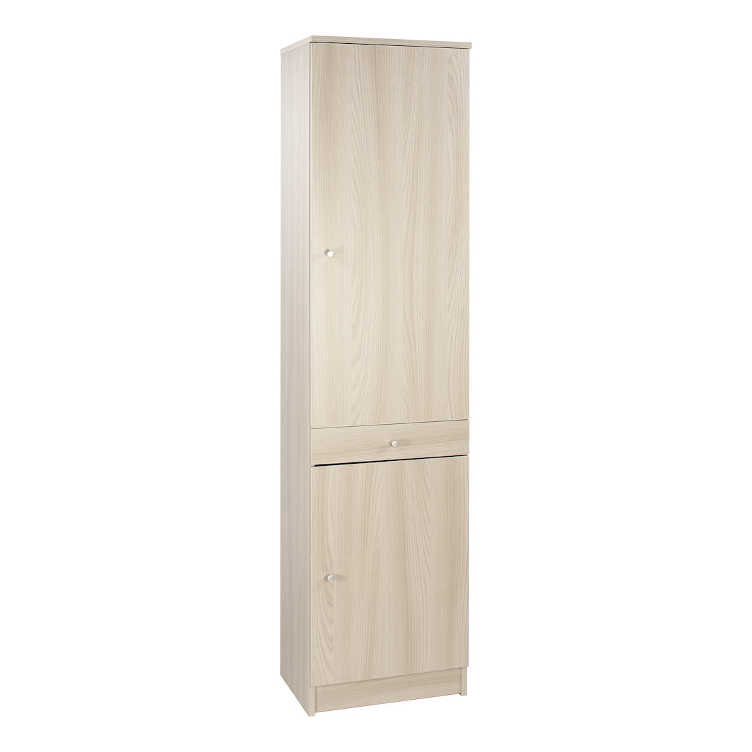 foto del prodotto armadietto mobile 2 ante con 1 cassetto 46x34x183h cm in kit di montaggio colore olmo chiaro