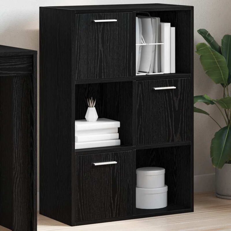 foto del prodotto armadietto nero 60x29,5x90 cm in legno multistrato vidaxl