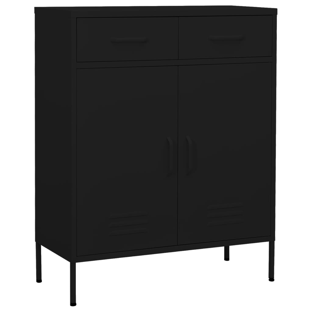 foto del prodotto armadietto nero 80x35x101,5 cm in acciaio vidaxl