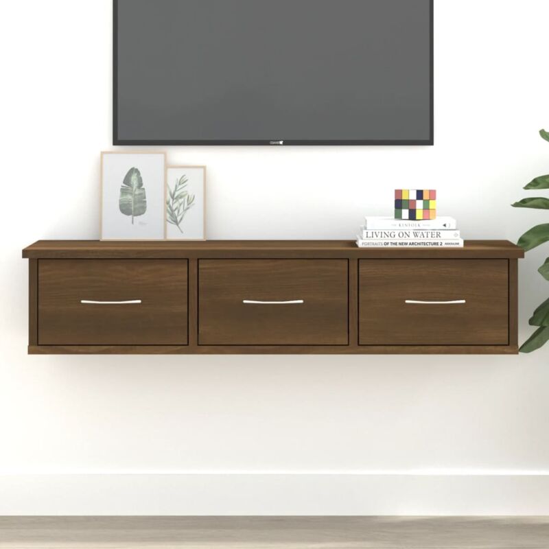 foto del prodotto armadietto parete rovere marrone 88x26x18,5cm legno multistrato vidaxl