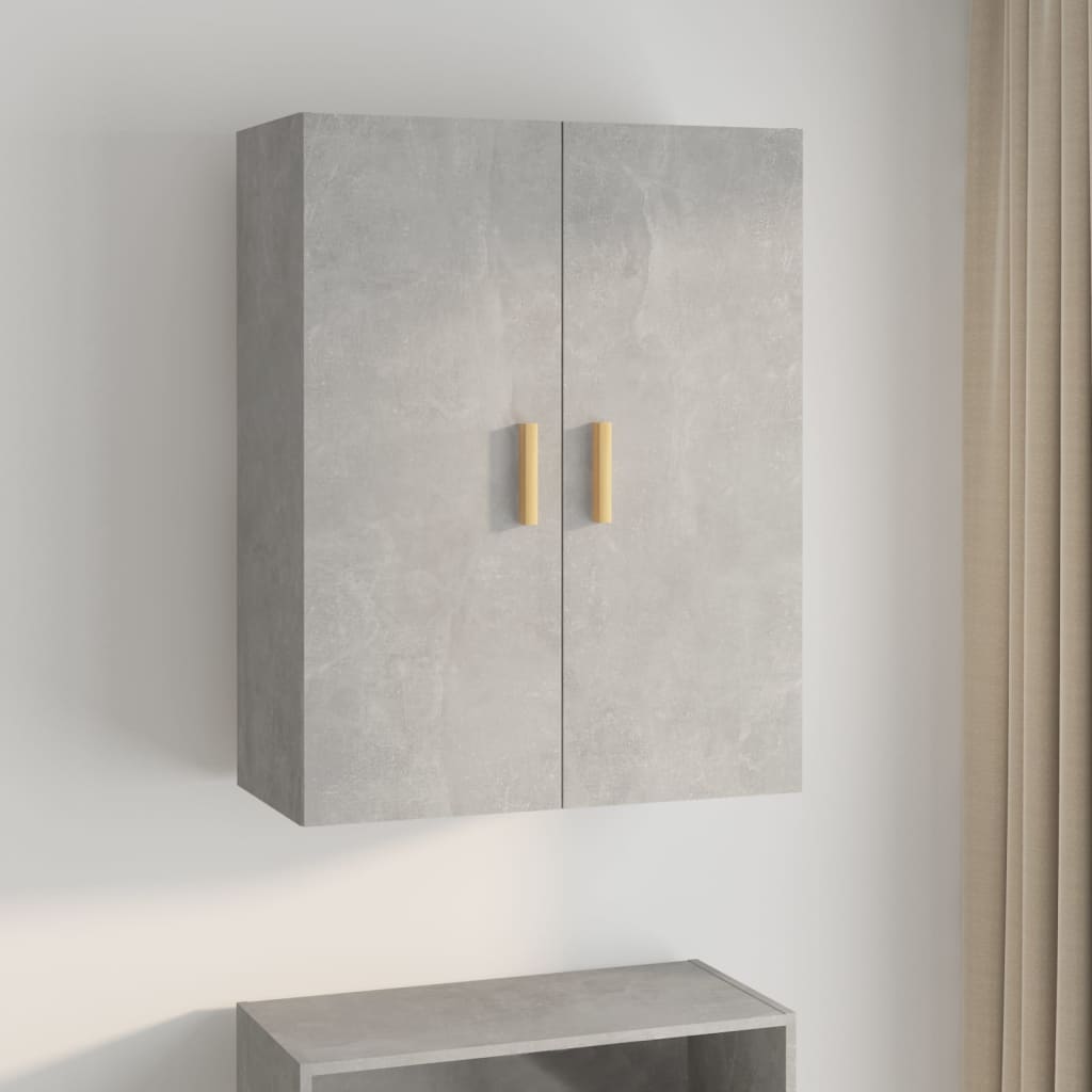 foto del prodotto armadietto pensile a parete grigio cemento 69,5x34x90 cm