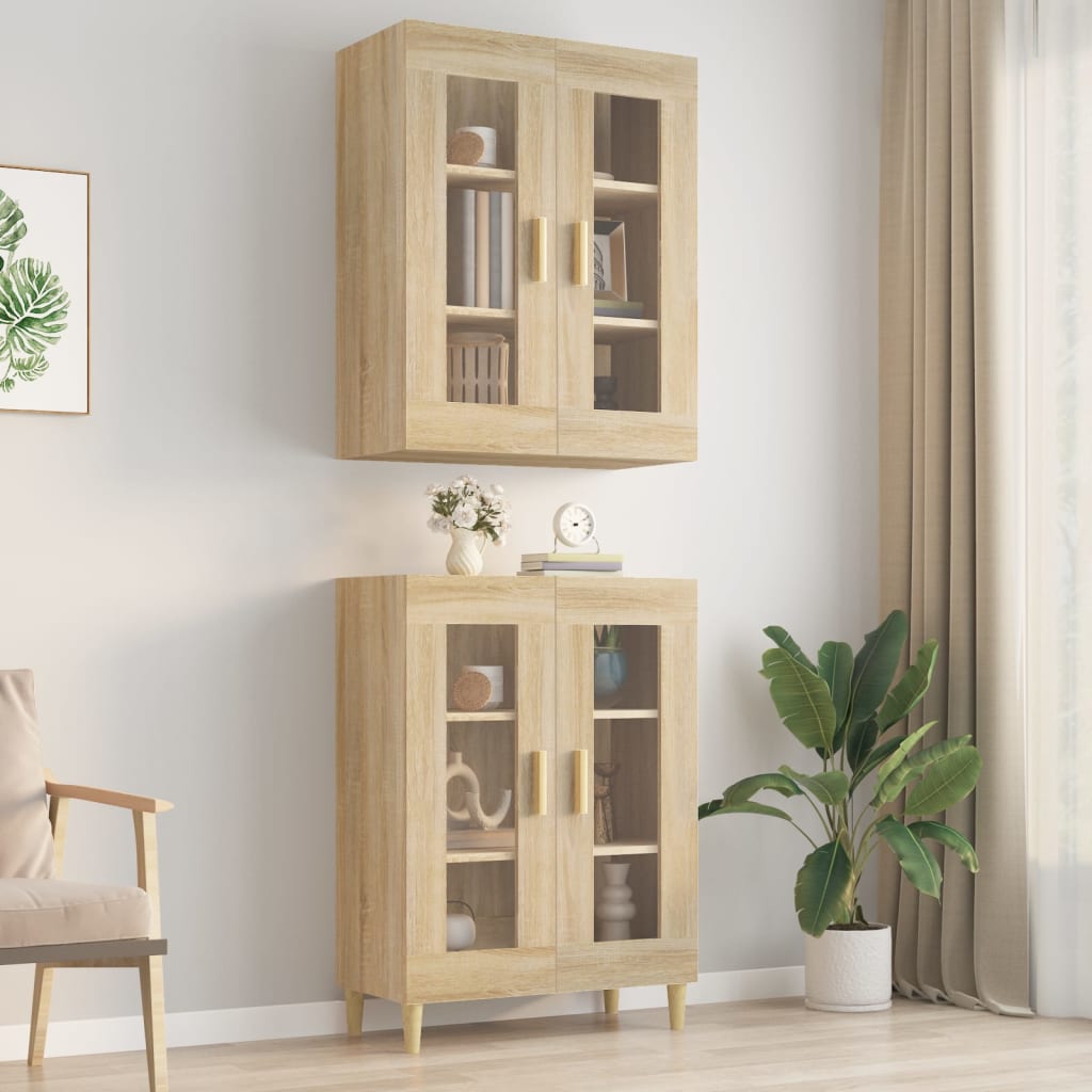 foto del prodotto armadietto pensile a parete rovere sonoma 69,5x34x90 cm cod mxl 22637