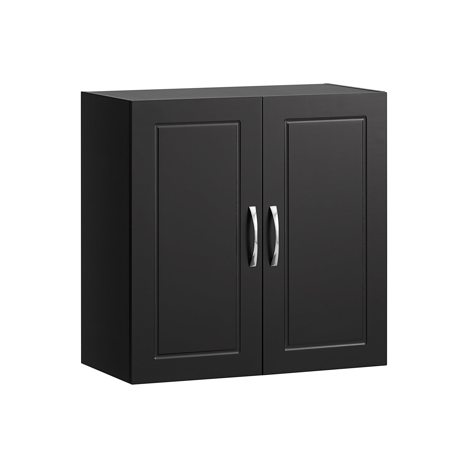 foto del prodotto armadietto pensile da bagno mobile da parete per il cucina 2 ante 60x30x30cm nero frg231 sch