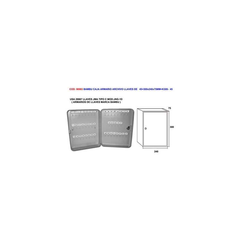 foto del prodotto armadietto per chiavi avl 45300x240x75mm k300 45