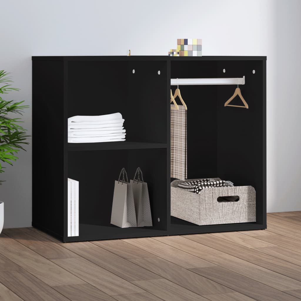 foto del prodotto armadietto per cosmetici nero 80x40x65 cm in legno multistrato