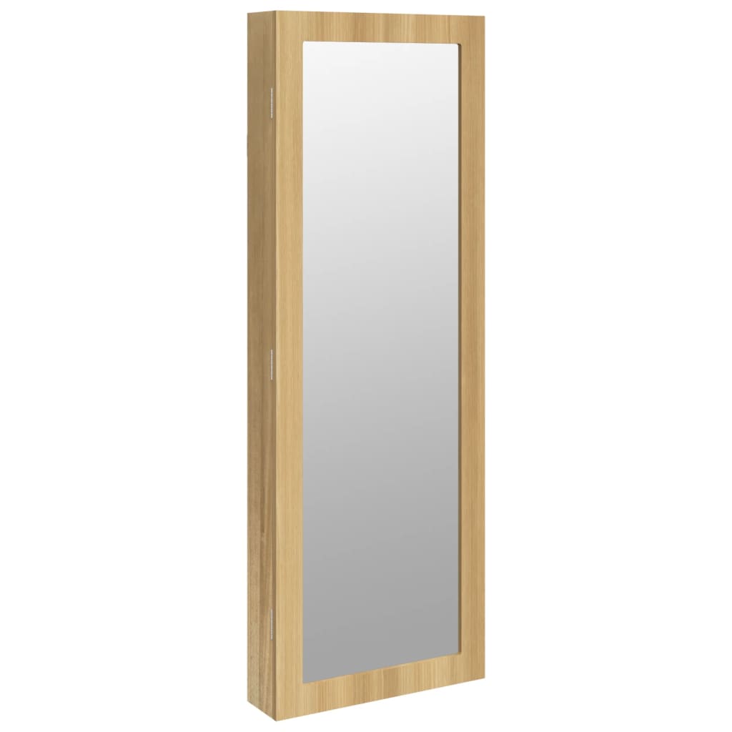 foto del prodotto armadietto per gioielli, organizer per mobili, camera da letto, guardaroba, bagno con specchio a parete 37,5 x 10 x 106 cm marrone 020022828