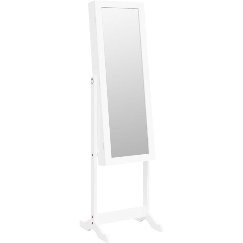 foto del prodotto armadietto per gioielli, organizer per mobili, camera da letto, guardaroba, specchio da bagno con luci a led su supporto bianco