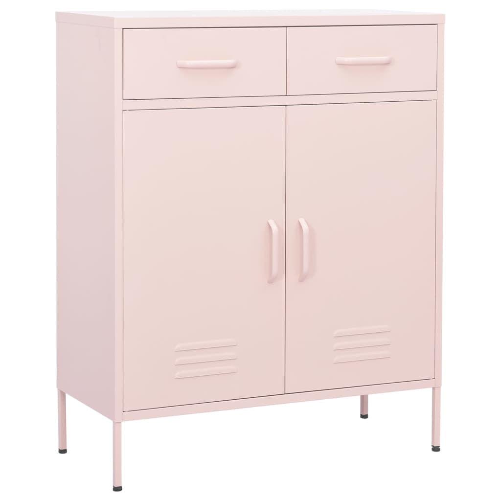 foto del prodotto armadietto rosa 80x35x101,5 cm in acciaio vidaxl